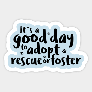 DOG ADOPTION. Rescue, Adopt, Foster. Sticker